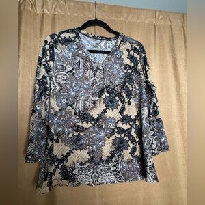 White Stag Paisley and Floral Boho Style Top